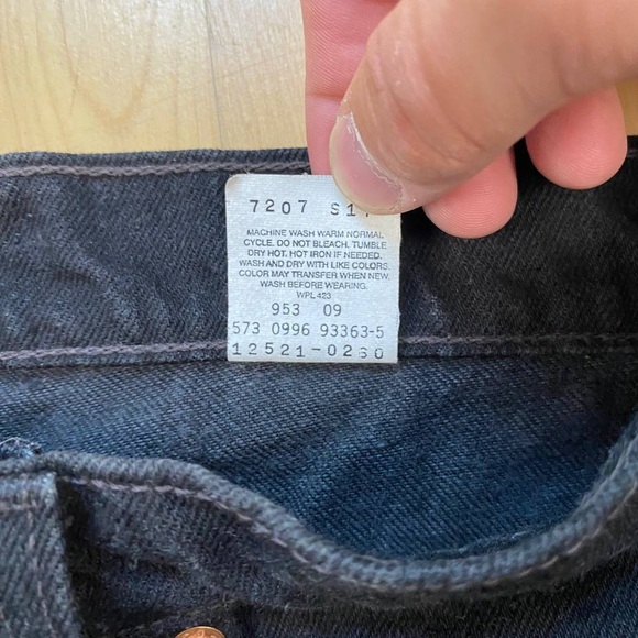 Vintage VTG Y2K Levis SilverTab Baggy Fit Wide Leg Jeans Black - Picture 10 of 10